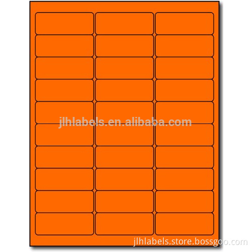 3,000 Fluorescent Neon color Labels 1" x 2-5/8",compatible with 5160